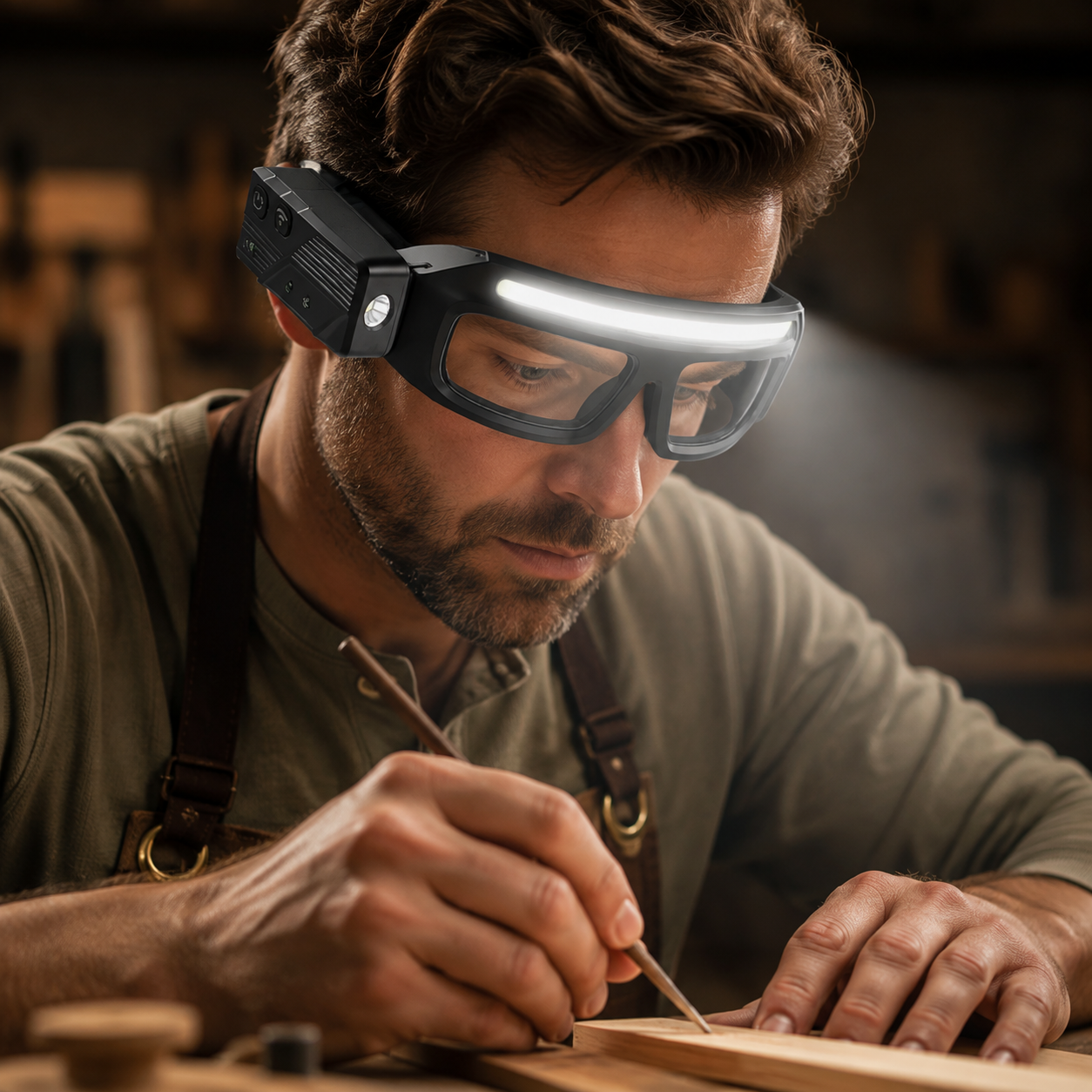 Gafas con Luz LED Manos Libres – Sensor de Movimiento y Doble Iluminación