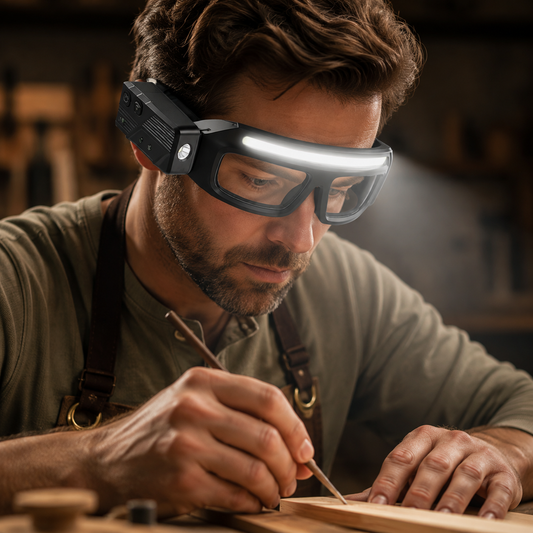 Gafas con Luz LED Manos Libres – Sensor de Movimiento y Doble Iluminación