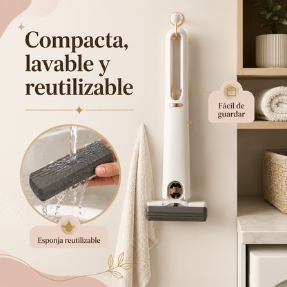 Mini Mopa Portátil Autoescurrible – Limpieza Rápida y Sin Esfuerzo
