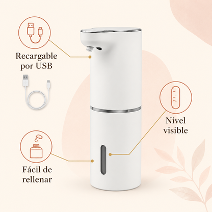 Dispensador Automático de Jabón en Espuma – Sensor Sin Contacto Recargable
