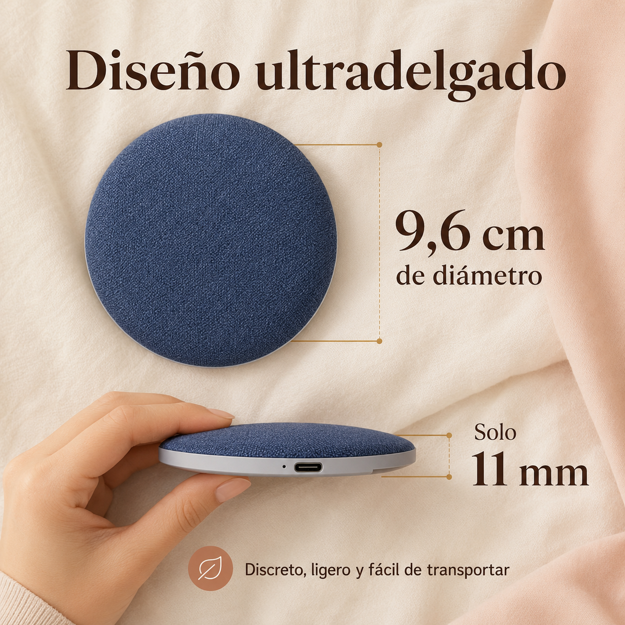 Altavoz Bluetooth Ultradelgado para Almohada – Música y Sonidos Relajantes