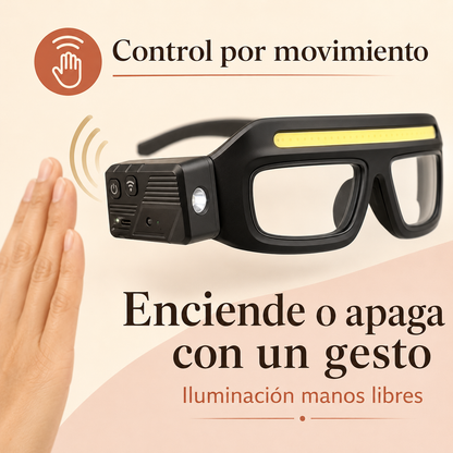 Gafas con Luz LED Manos Libres – Sensor de Movimiento y Doble Iluminación